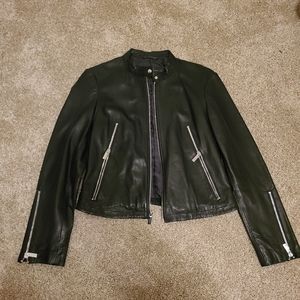 Donna karan leather jacket